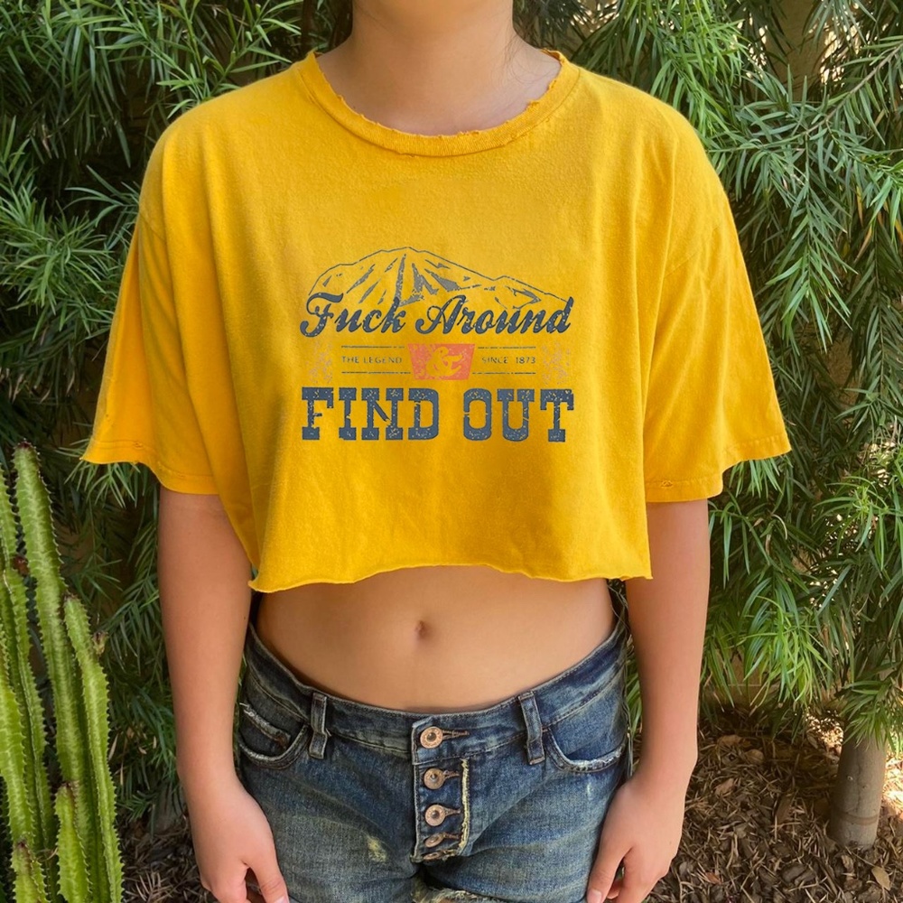 Yellow FAFO Crop Top